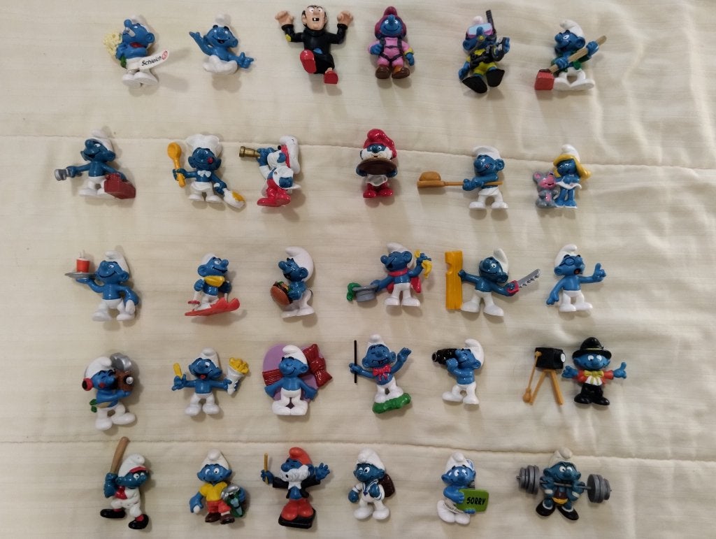 Smurfen, apart of in 1 lot : Deel 12, Ophalen of Verzenden, Gebruikt, Verschillende Smurfen, Poppetje, Figuurtje of Knuffel