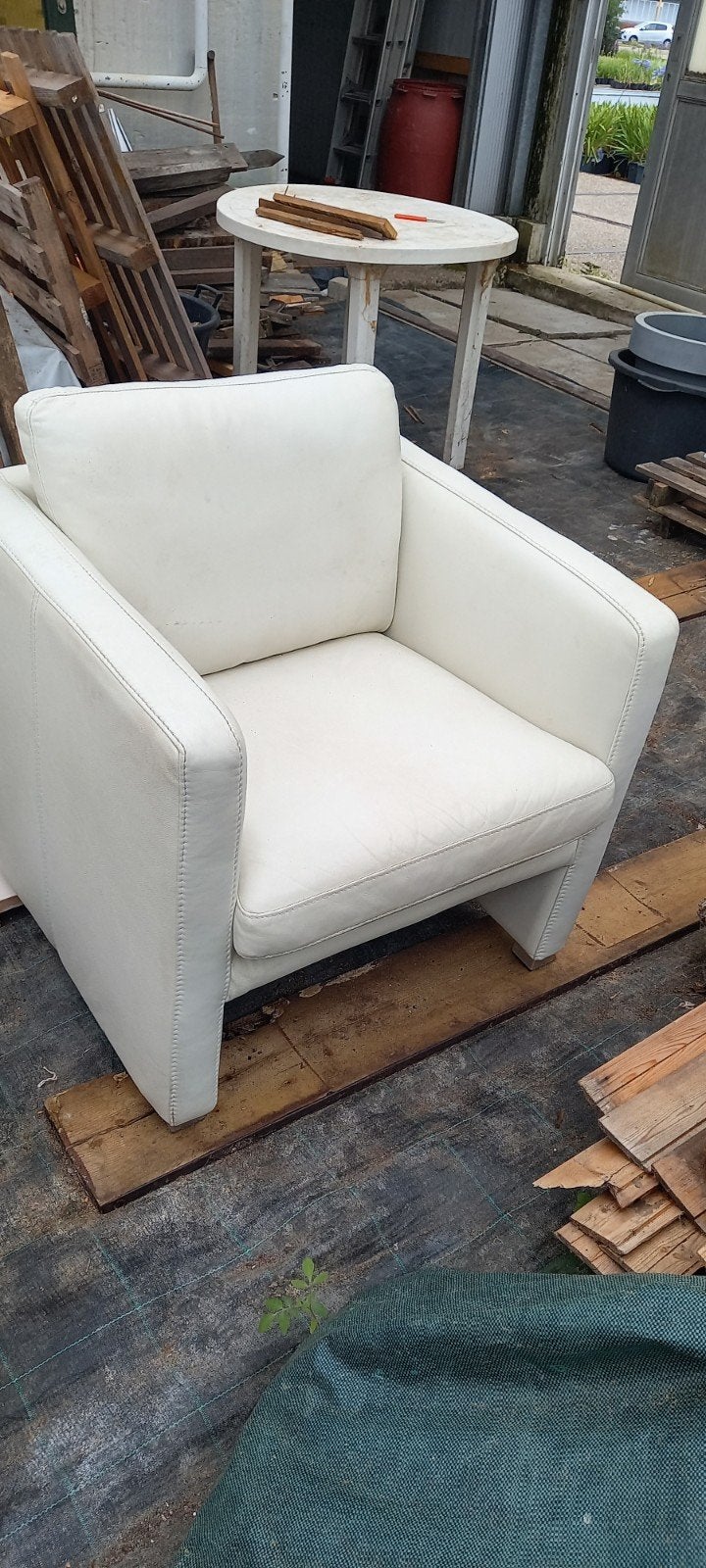 Witte fotaul, Ophalen, Eenpersoons, Minder dan 75 cm, Zo goed als nieuw