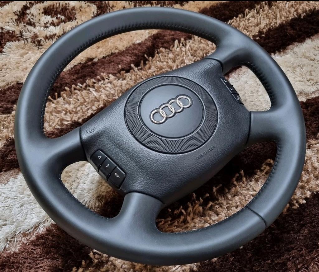Audi a2 a3 a4 a6 en a8 multifunctioneel lederen stuur ZGAN, Auto-onderdelen, Ophalen of Verzenden, Audi