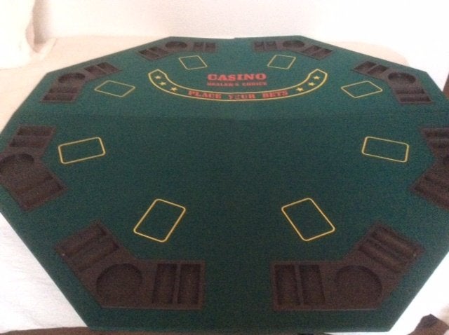 OPVOUWBAAR KAART TAFEL 8 PERS. MET DRAAGTAS € 75.00, Hobby en Vrije tijd, Vijf spelers of meer, Ophalen of Verzenden, Zo goed als nieuw
