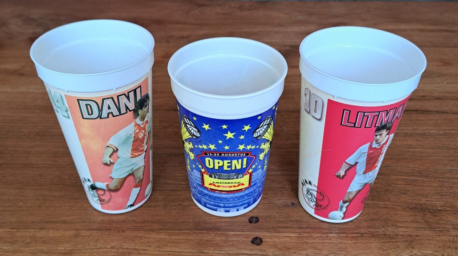 3x Vintage Ajax Bekers Coca-Cola (1998/1999), Verzamelen, Ophalen of Verzenden, Ajax, Overige typen