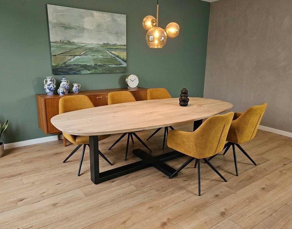 Foto 6 van Eiken deens ovale tafel eettafel MAATWERK Eikenhout