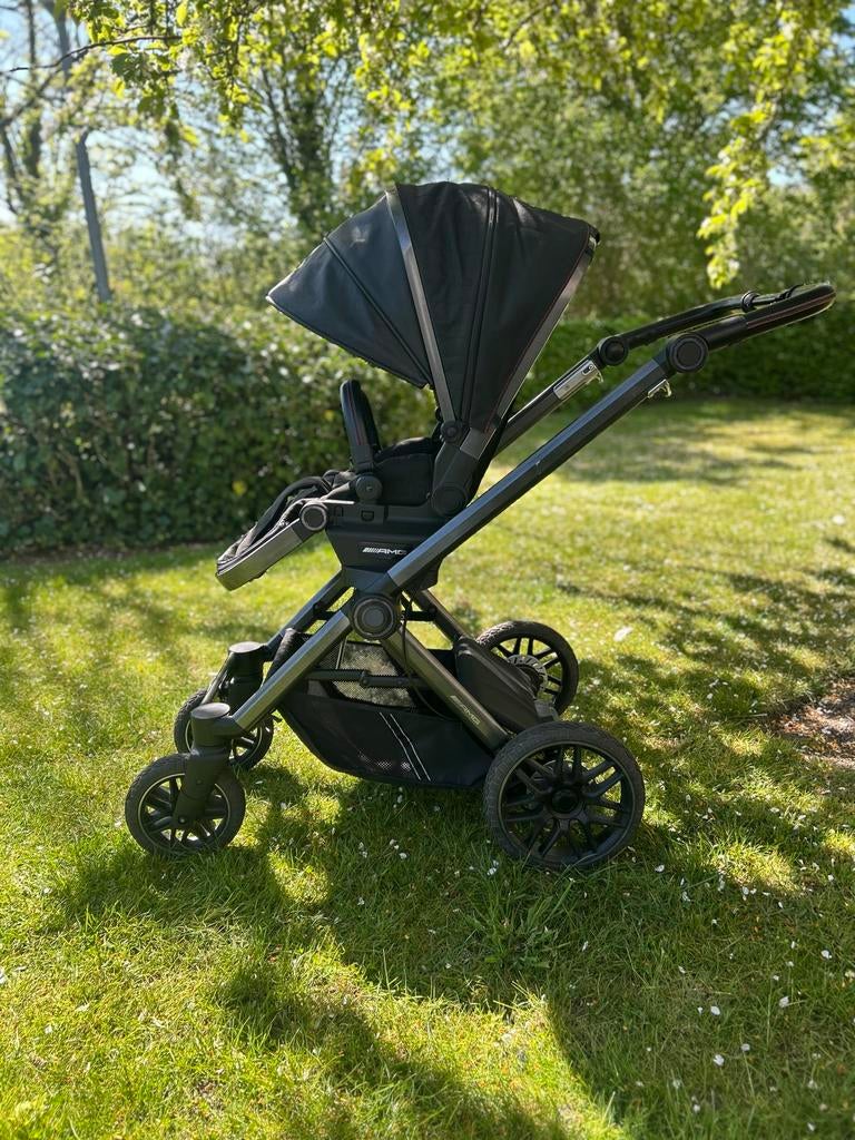 Mercedes AMG Kinderwagen Zwart - Luxe & compleet, Gebruikt, Combiwagen, Met reiswieg, Ophalen