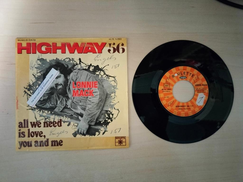 Lonnie Mack - Highway 56 / All we need is love, you and me, Ophalen of Verzenden, Gebruikt, Pop