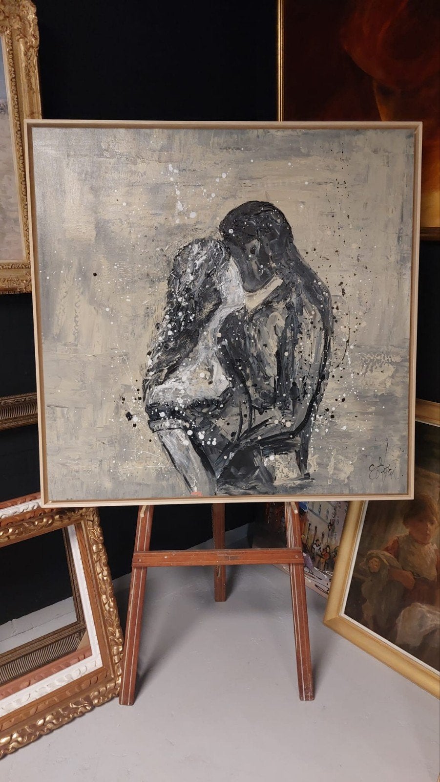 Prachtig schilderij van Ester Reut - Tu tra Mille - Acrylsc, Ophalen of Verzenden