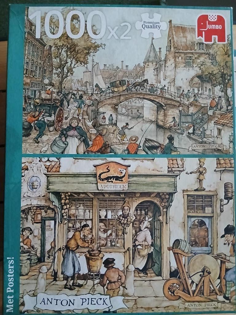 Jumbo Anton Pieck Puzzel 1000x2 - Premium Quality, Ophalen of Verzenden, 500 t/m 1500 stukjes, Gebruikt, Legpuzzel
