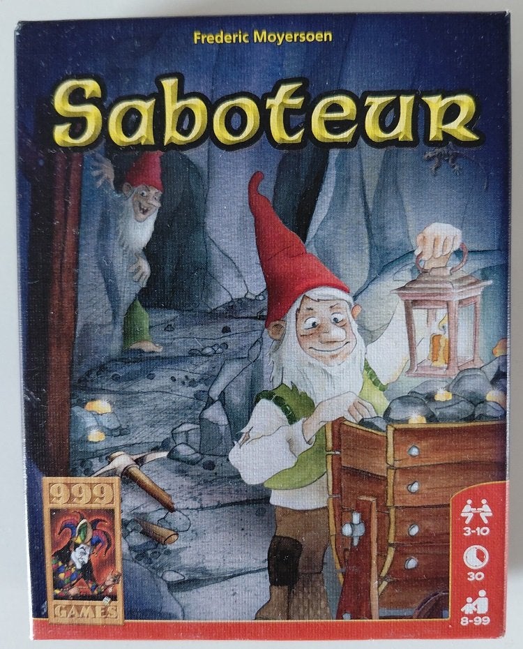 Saboteur kaartspel - Strategisch en leuk voor het gezin, Drie of vier spelers, Ophalen of Verzenden, Zo goed als nieuw, 999 Games