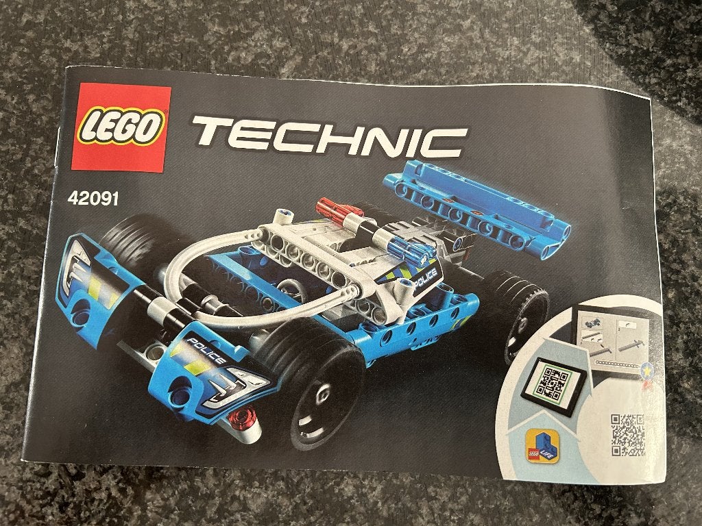 Lego technics 42091 police pursuit, Kinderen en Baby's, Speelgoed | Duplo en Lego, Compleet, Gebruikt, Lego, Ophalen of Verzenden