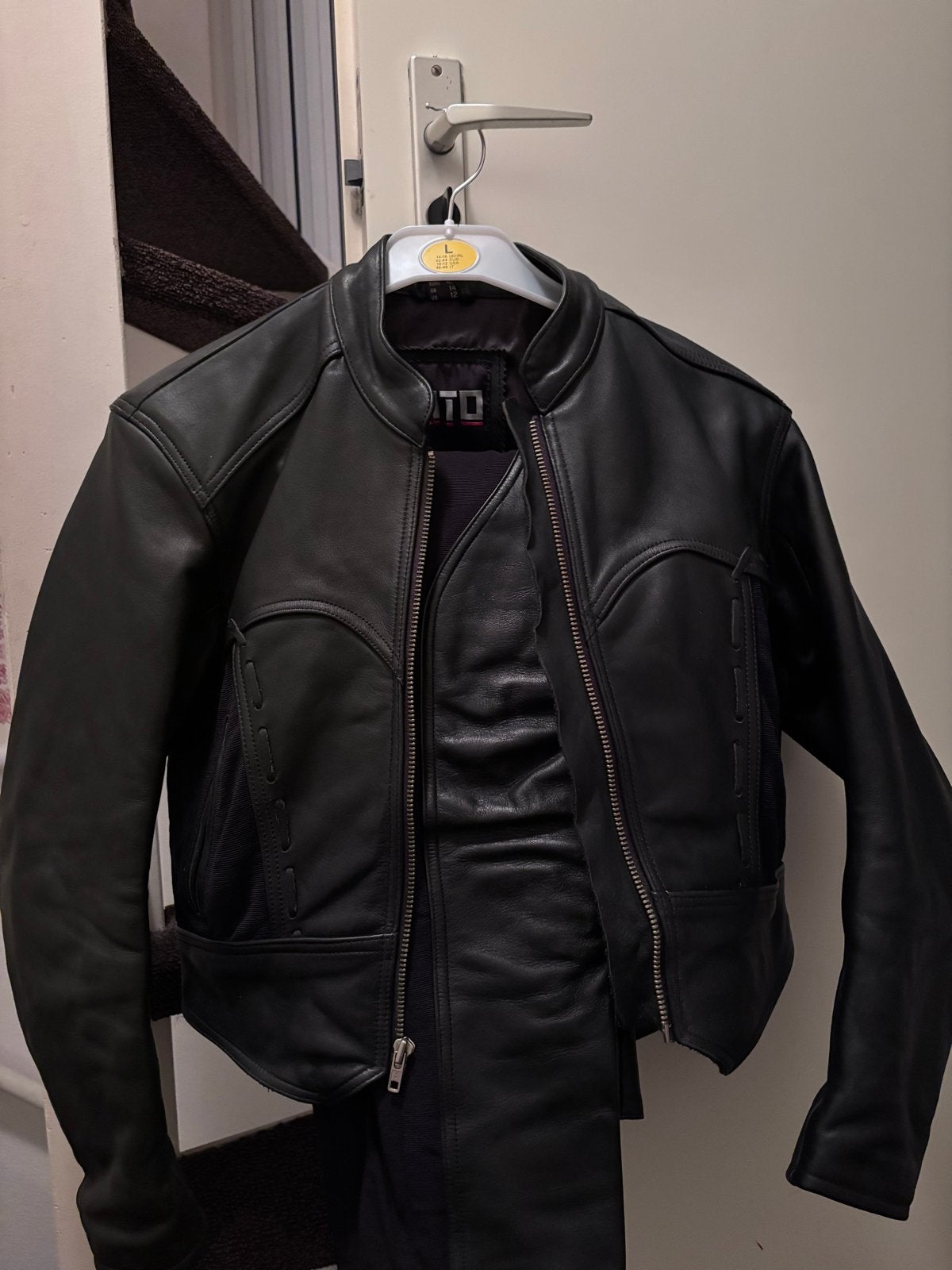 Akito Leren Motorpak (Jas en Broek) - Dames - zwart, Motoren, Ophalen of Verzenden, Dames, Combipak