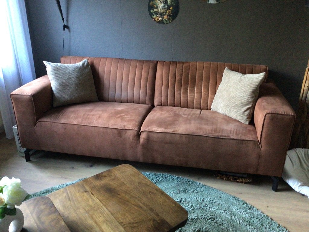 Comfortabele bank van Vissers Nijmegen, 2 jaar oud, Ophalen, Gebruikt, Kunststof, Driepersoons