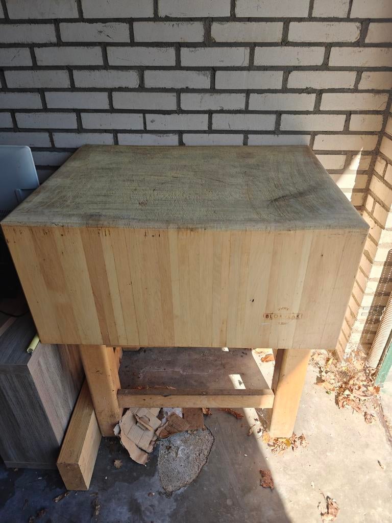 Houten slagersblok, Huis en Inrichting, Keuken | Keukenbenodigdheden, Ophalen