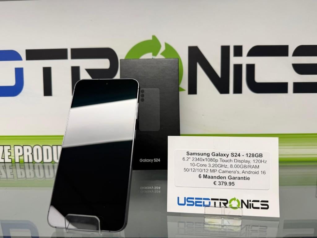 Samsung Galaxy S24 - 128GB | Android 16, Gebruikt, Galaxy S24, Zwart, Touchscreen