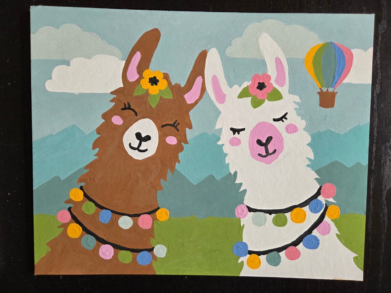 Schilderij A4 kinderkamer alpaca's NIEUW, Overige merken, Nieuw, Ophalen of Verzenden, Wanddecoratie