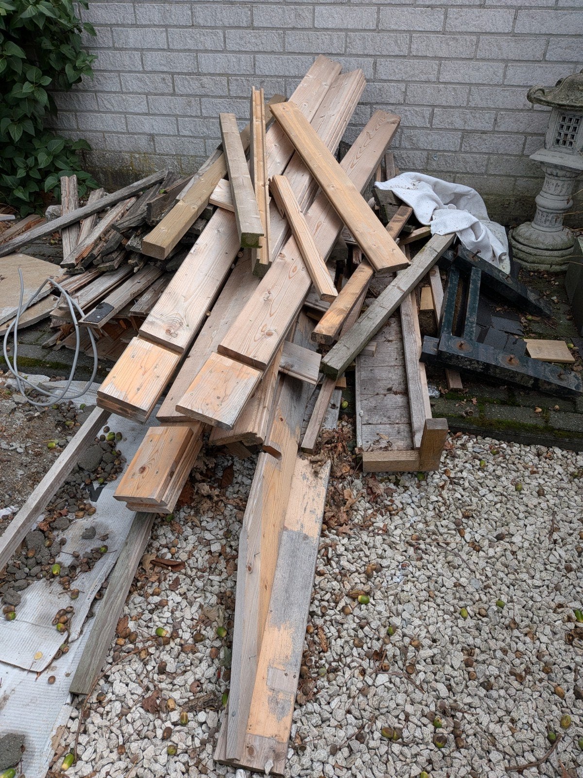 afvalhout, Ophalen, Minder dan 25 mm, Plank, Minder dan 200 cm