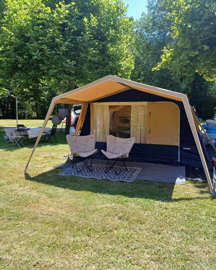 Vouwwagen Trigano Oceane 315 GL 6-persoons, Caravans en Kamperen, Vouwwagens, Ophalen, Trigano, Blauw, Aanwezig