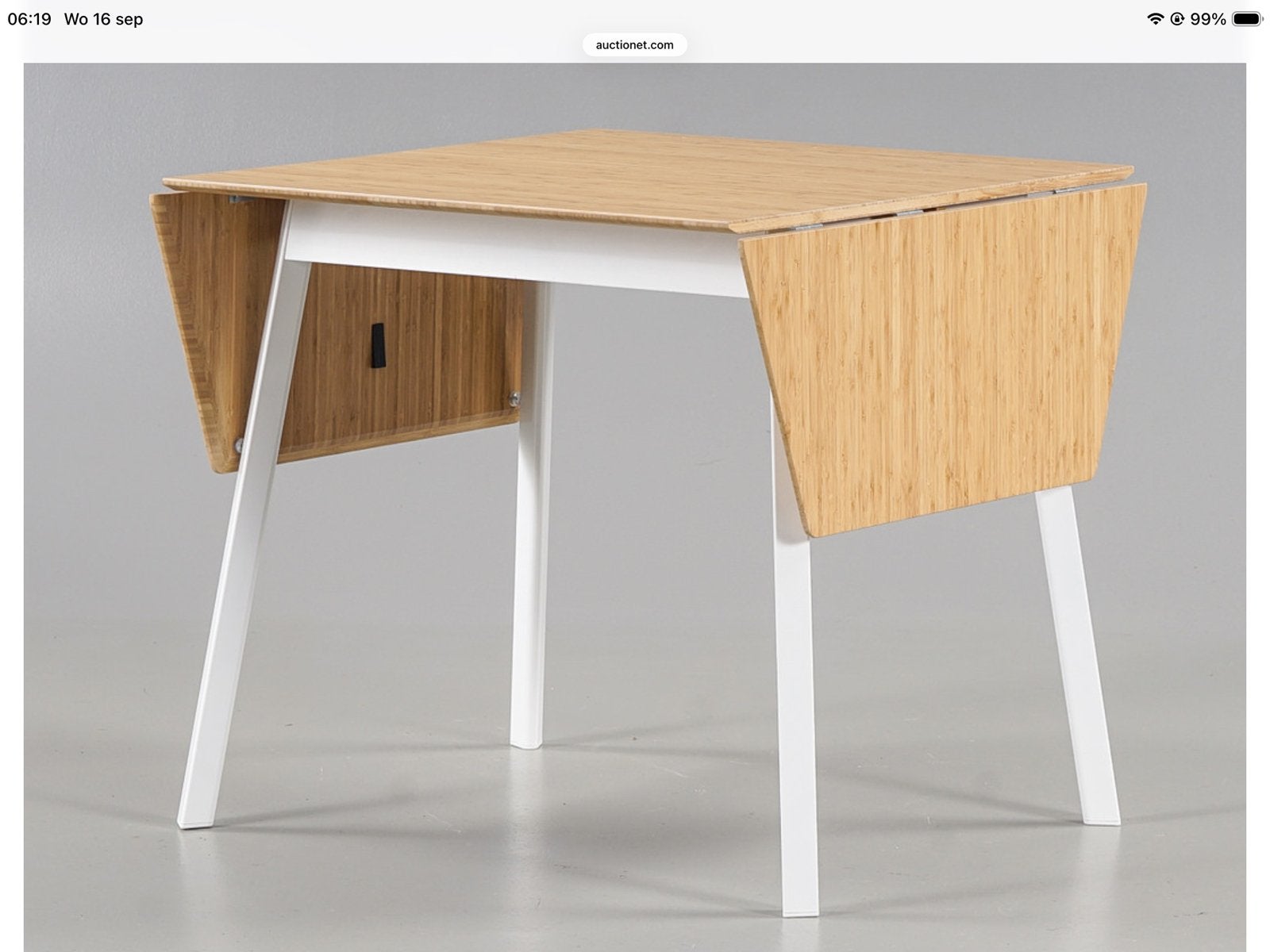 IKEA PS 2012 BAMBOE KLAPTAFEL (74/106/138x80), Ophalen, Gebruikt, 100 tot 150 cm, 50 tot 100 cm