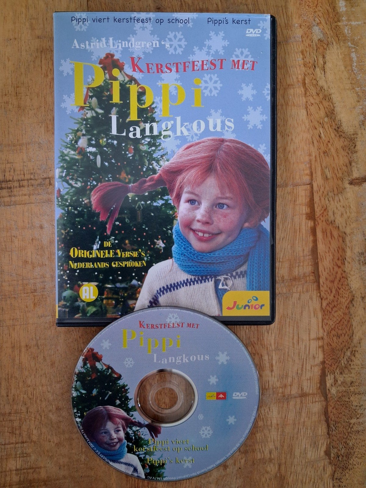Kerst - DVD Kerstfeest met Pippi Langkous - Astrid Lindgren, Ophalen of Verzenden