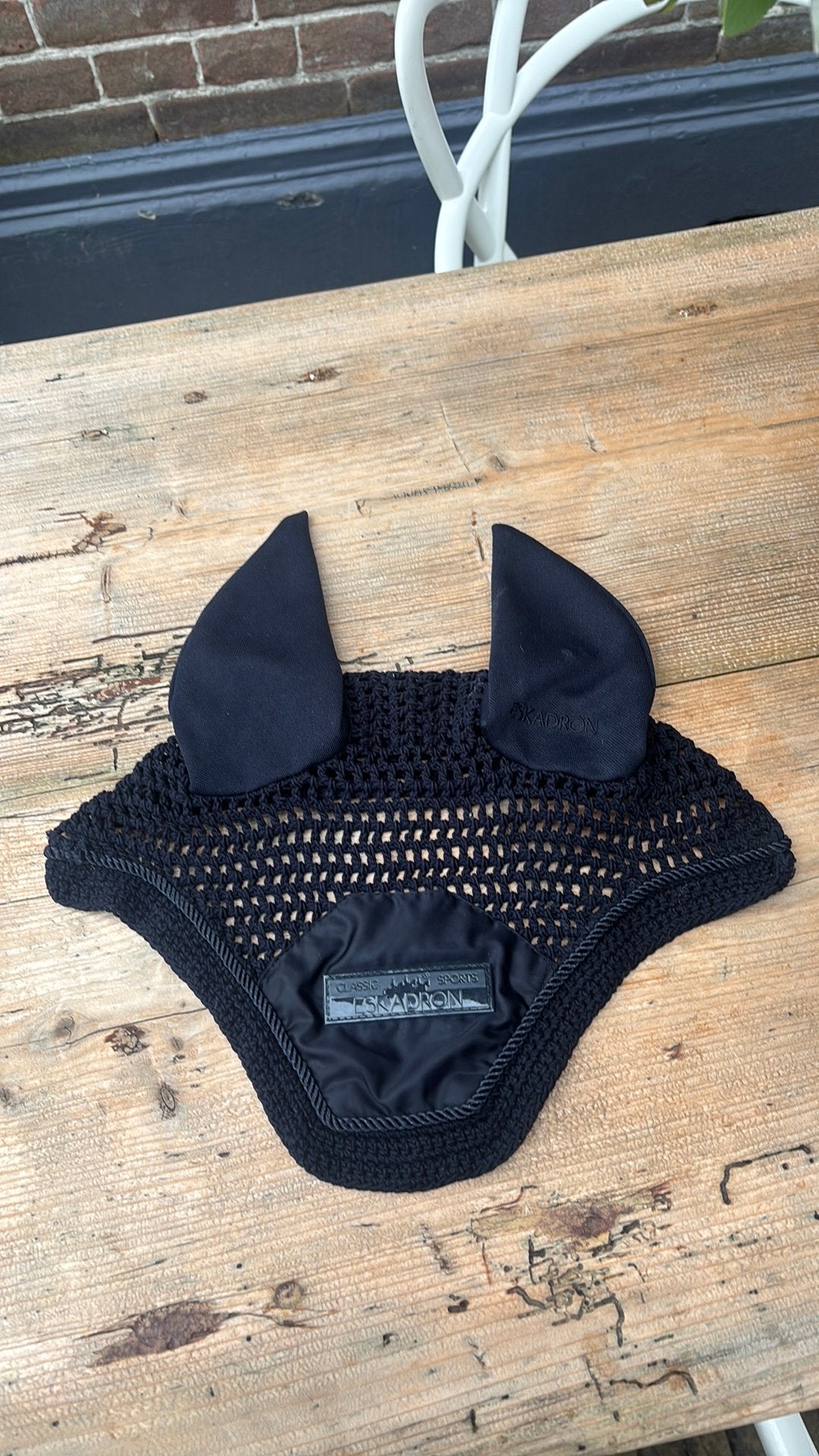 Oornetje maat pony Eskadron navy 10,- euro, Zo goed als nieuw, Blauw, Overige disciplines, Oornetje