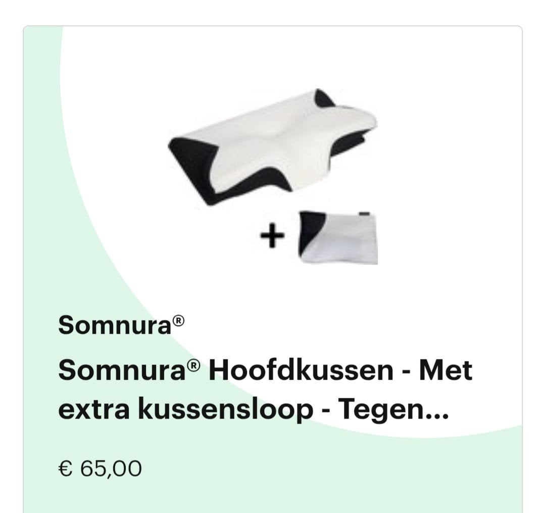 Nieuw!!!  Somnura Hoofdkussen - Ergonomisch met extra sloop, Eenpersoons, Wit, Nieuw, Ophalen of Verzenden