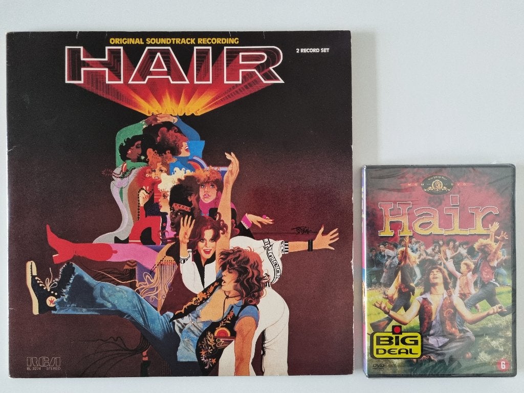 Hair DVD (Geseald) + Soundtrack op Vinyl (2LP) - uit 1979, Cd's en Dvd's, Ophalen of Verzenden, Nieuw in verpakking, 12 inch