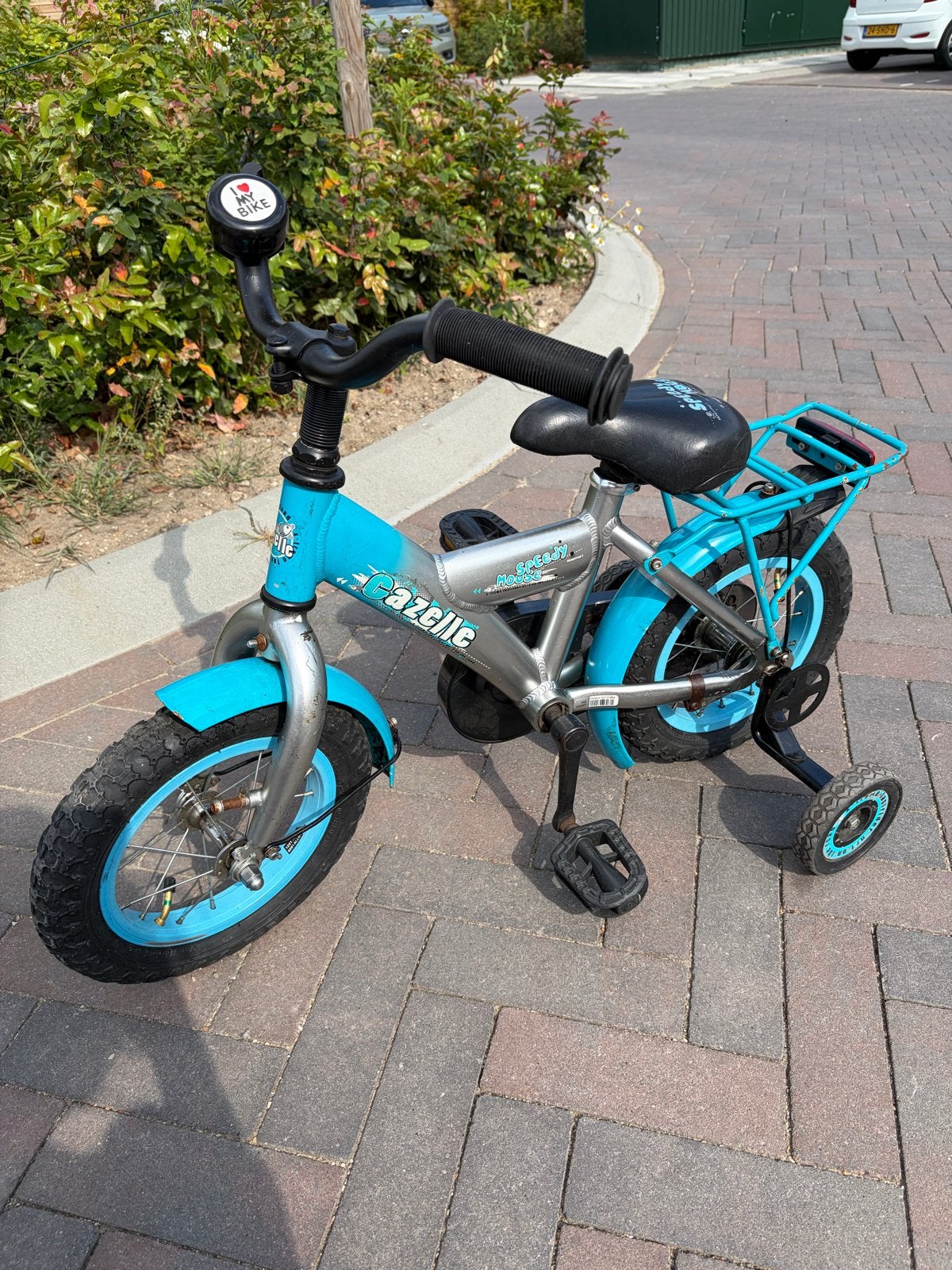 Gazelle kinderfiets met zijwieltjes 12 inch, Ophalen, Terugtraprem, Zijwieltjes, Gebruikt