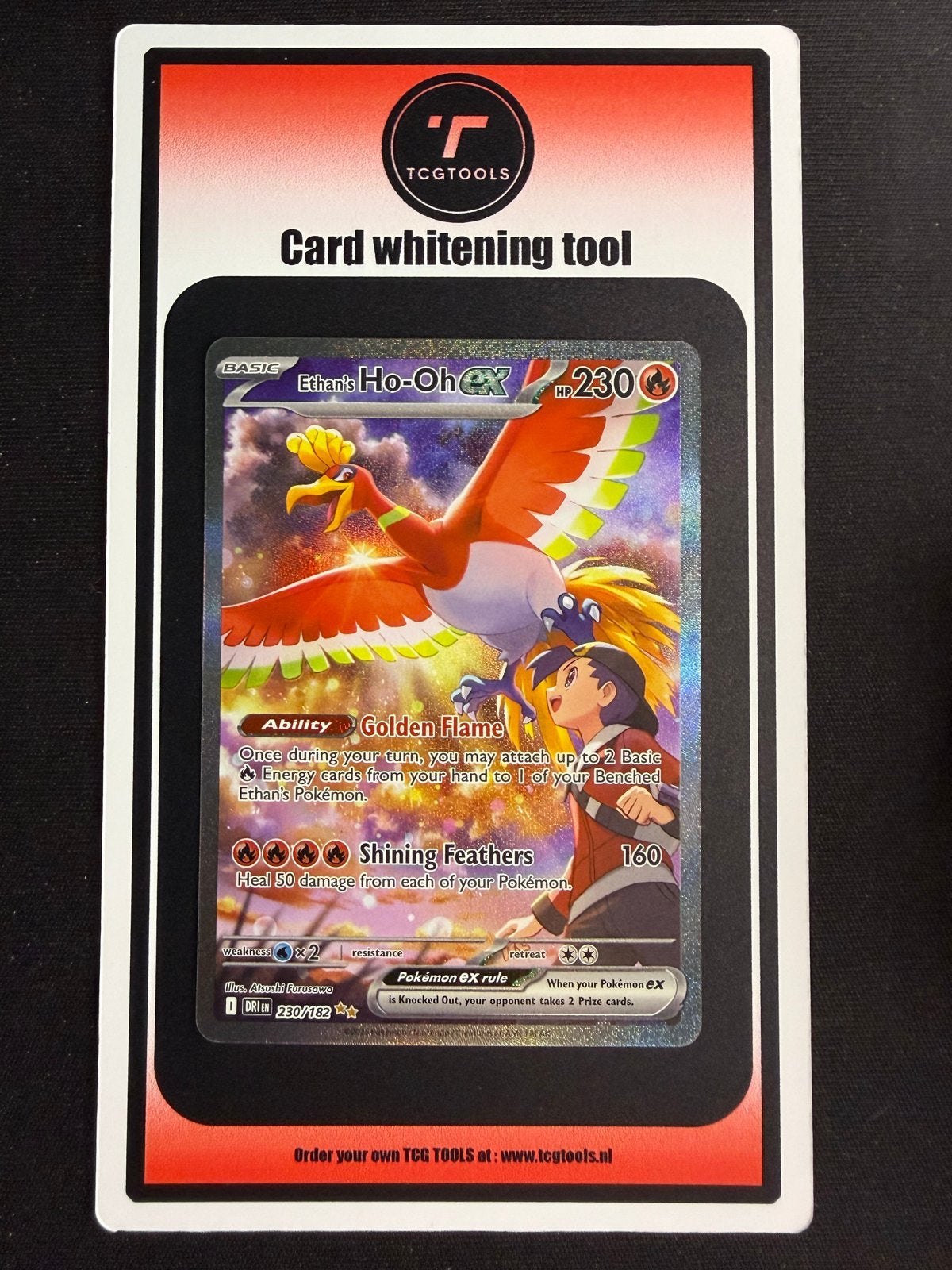 Pokémon Ho-Oh ex 230/192 Destined Rivals, Ophalen of Verzenden, Zo goed als nieuw, Losse kaart
