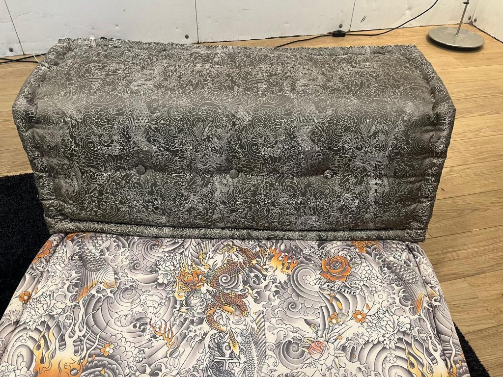 Roche Bobois Mah Jong Elementen, Vierkant, Design Voetenbanken en Poefen Roche Bobois, 75 tot 100 cm, Stof