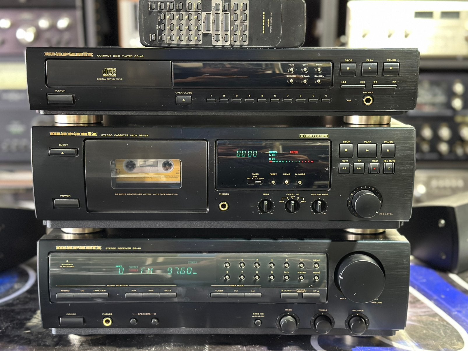 Marantz SR-45 Receiver + SD-53 Cassettedeck +CD-43 CD Speler, Overige merken, Marantz, Marantz, Tuner of Radio