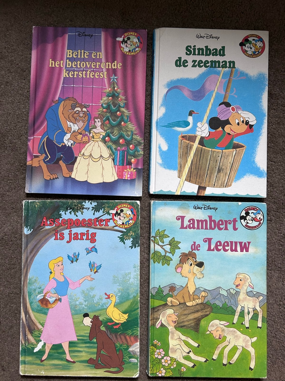 Disney Boeken vintage Belle, Sinbad, Assepoester, Gelezen, Jongen of Meisje, Ophalen of Verzenden, Voorleesboek