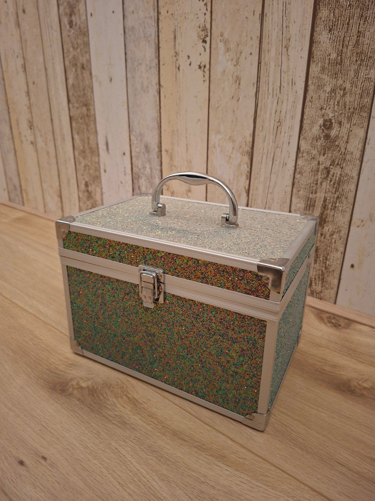 glitter beautycase. ZGAN, Ophalen of Verzenden, Zo goed als nieuw, Hardcase