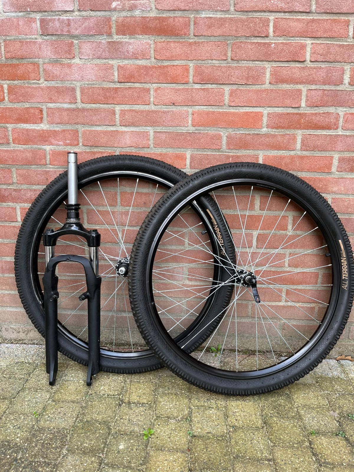 Wielset MTB 27.5 “ inch verende voorvork Balhoofd Gravelbike, Fietsen en Brommers, Wiel, Gravelbike, Ophalen of Verzenden, Zo goed als nieuw