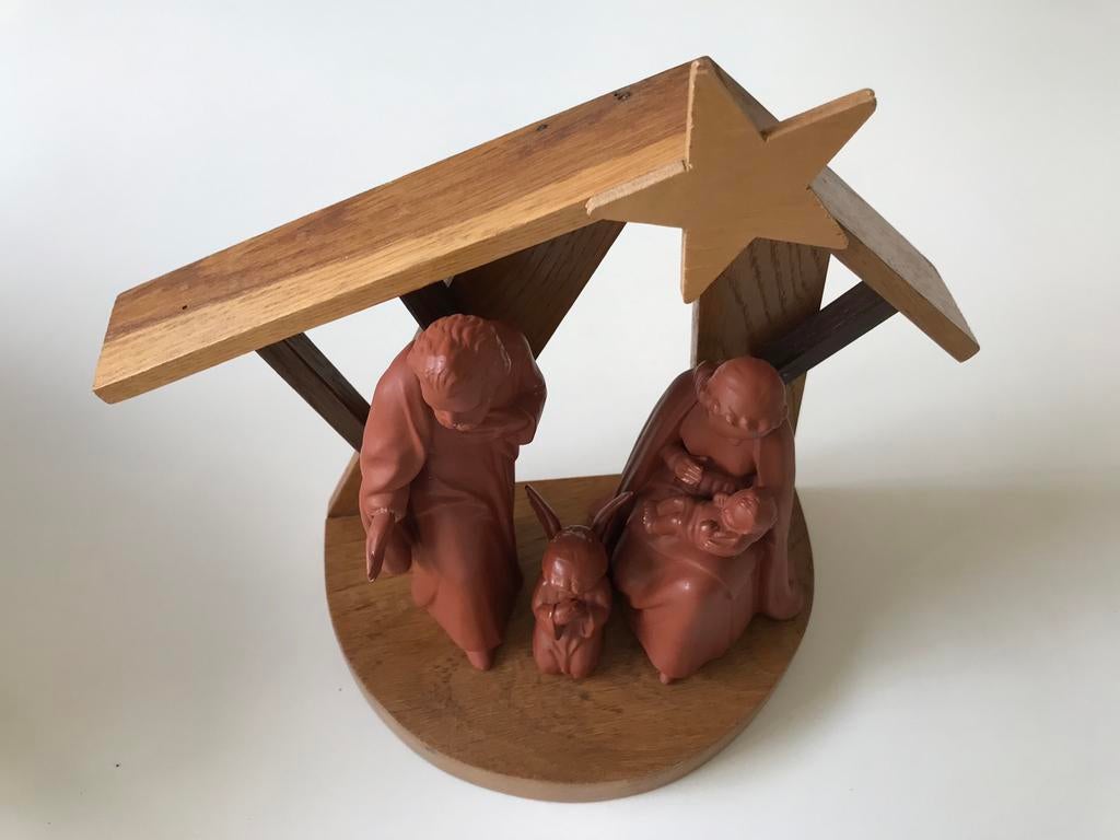 Goebel vingage kerstgroep,jozef maria met jezus en engeltje, Diversen, Kerst, Ophalen of Verzenden, Gebruikt