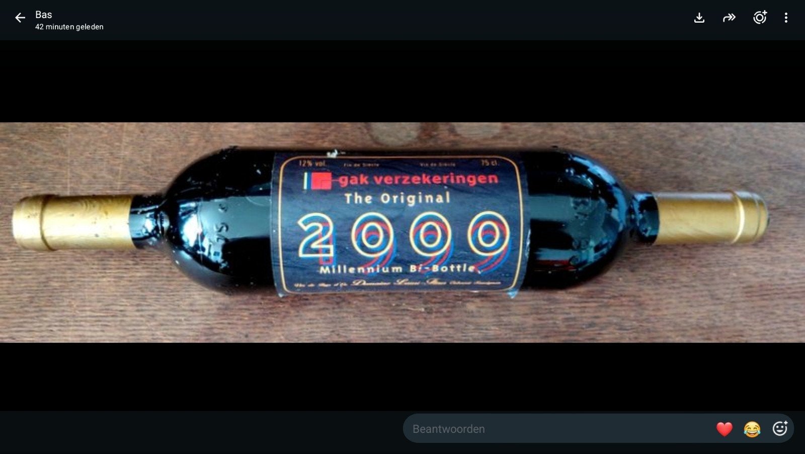 Millennium Bi-Bottle 2000 GAK Verzekeringen - Verzamelitem, Ophalen, Nieuw