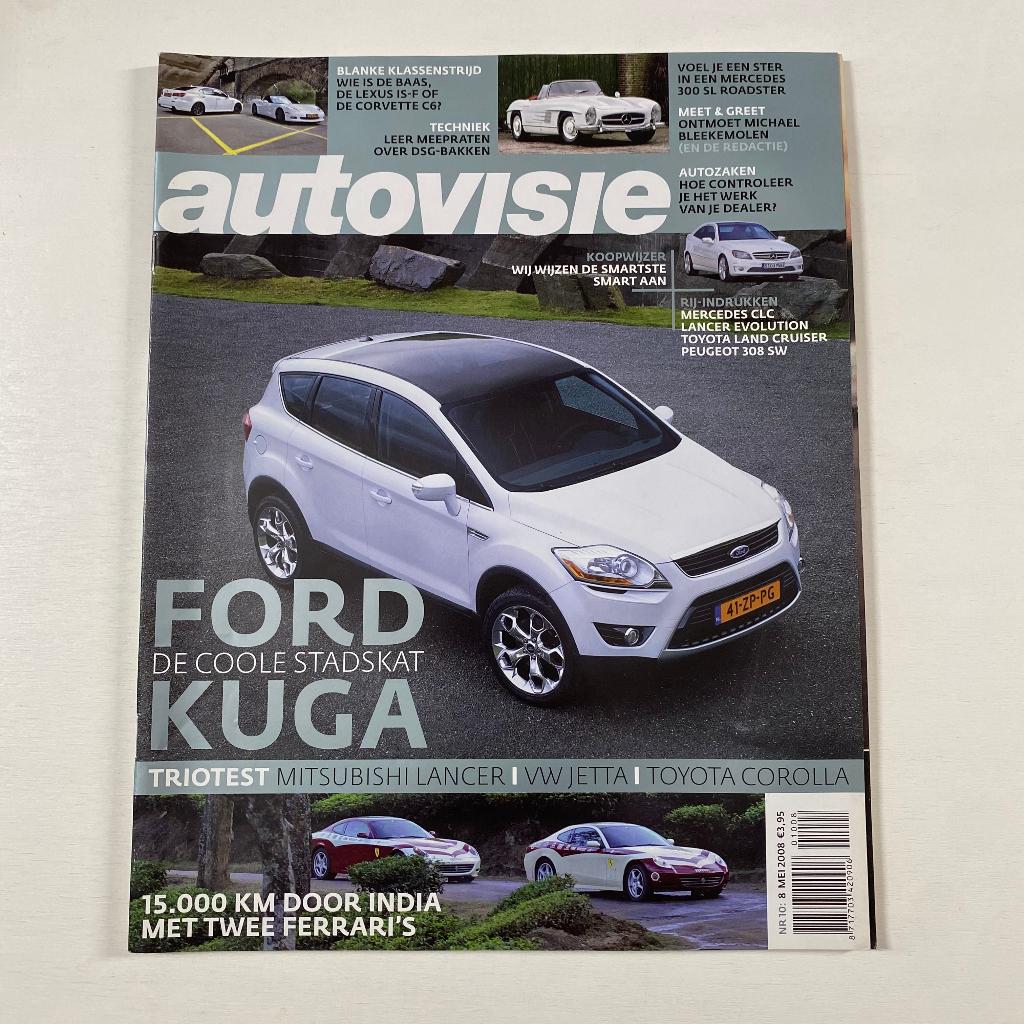 Autovisie nr 10 - 8 mei 2008 - Ford Kuga Triotest, Ophalen of Verzenden, Gelezen, Ford