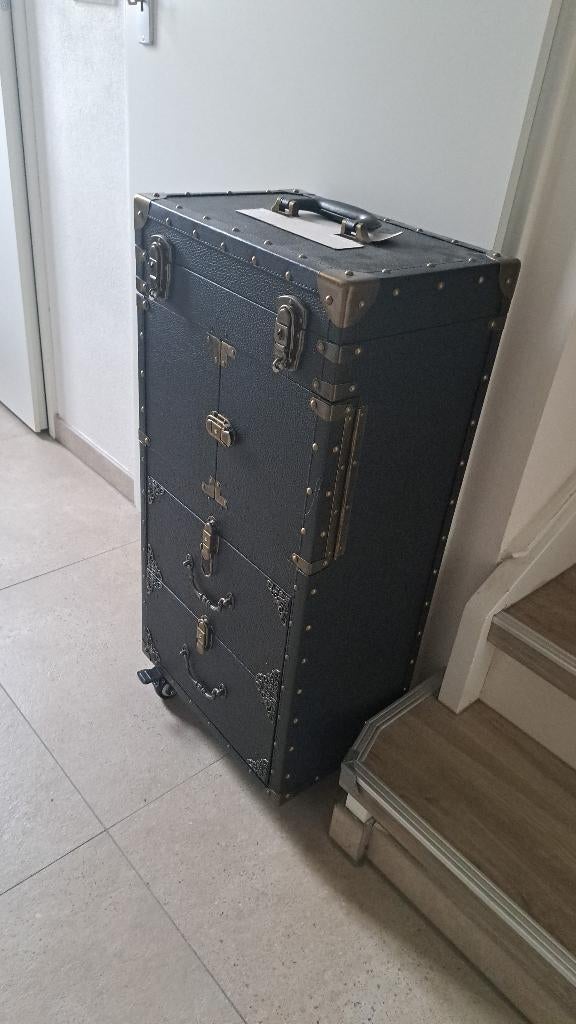 Koffer kapperskoffer visagie makeup koffer met lades trolley, Ophalen of Verzenden, Zo goed als nieuw, Hard kunststof