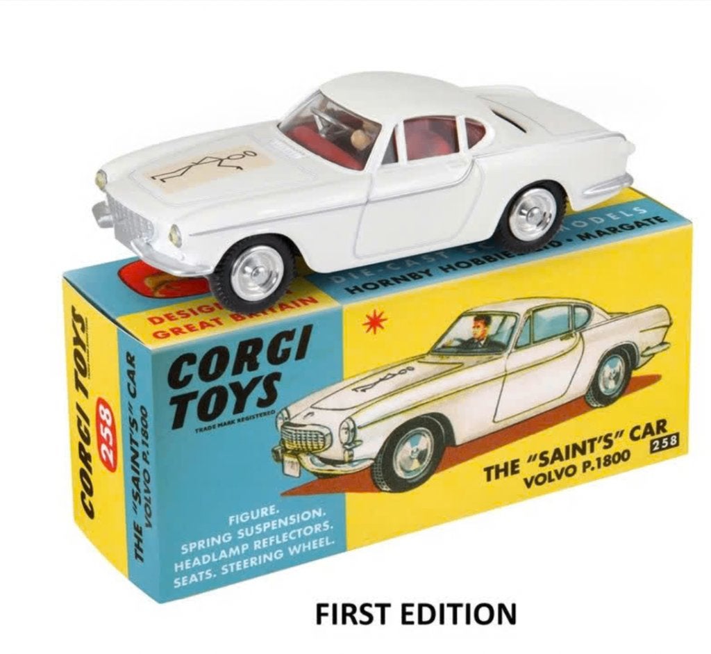 Volvo P1800 Saint CORGI schaal 1/46 FIRST EDIT. BEIGE Logo !, Ophalen of Verzenden, Nieuw, Auto, Corgi