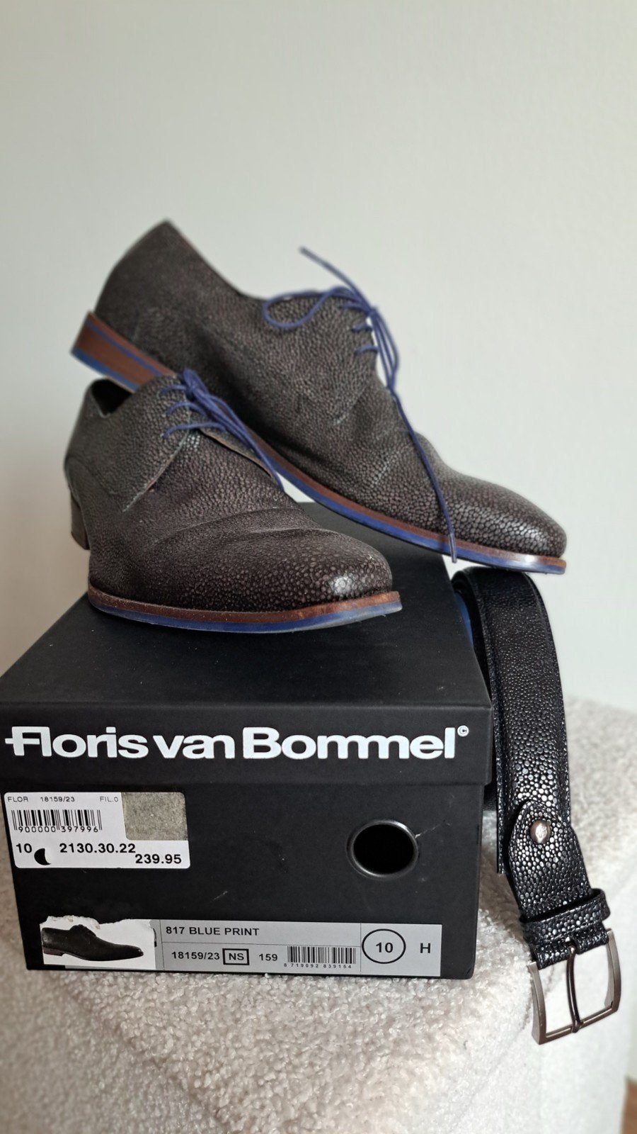 Floris van bommel riem en schoenen blauw h 10, Blauw, Floris van Bommel, Ophalen of Verzenden, Gedragen