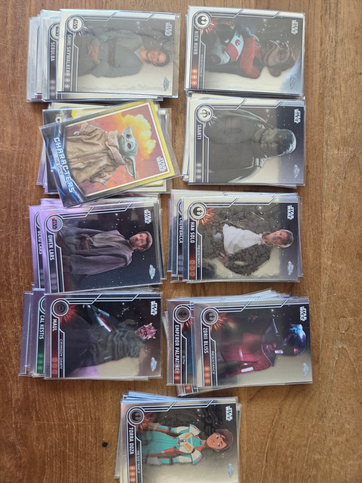 88x Topps Chrome Star Wars Base Set Kaarten, Ophalen of Verzenden, Zo goed als nieuw