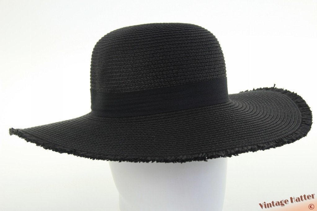 Dames zomer floppyhoed Mlle Citron zwart papiermix 54-57 new, Hoed, Mademoiselle Citron, Nieuw, One size fits all