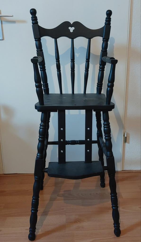 Zwarte houten kinderstoel, Kinderen en Baby's, Ophalen