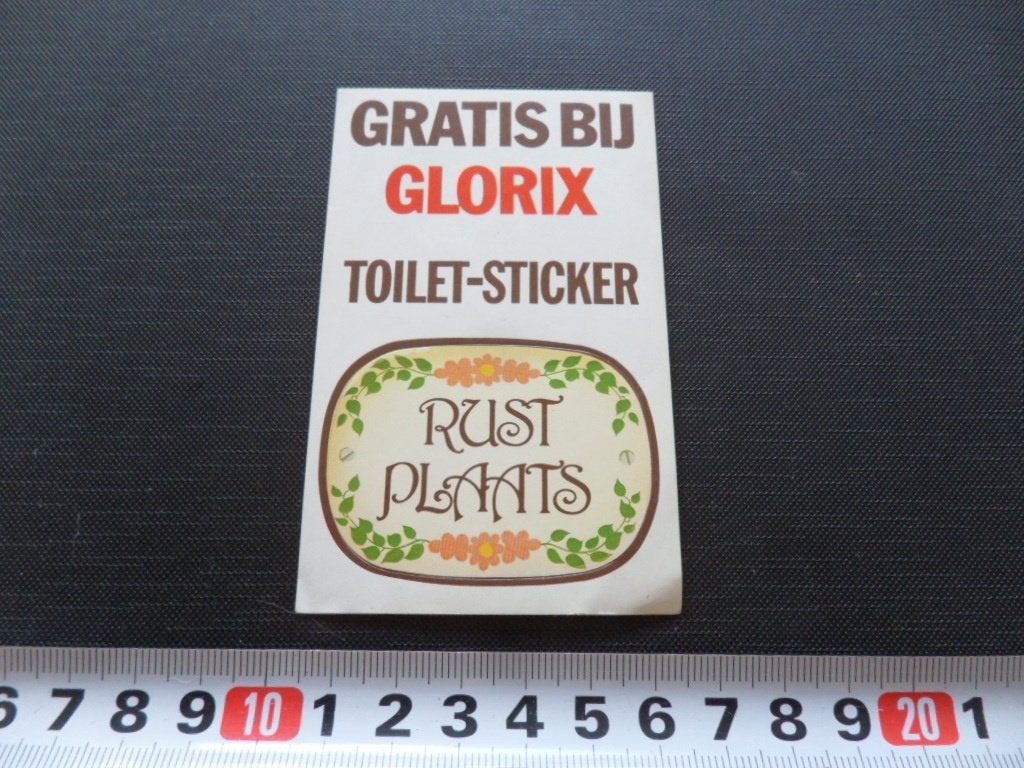 sticker GLORIX Toilet-sticker  RUST PLAATS *, Ophalen of Verzenden, Zo goed als nieuw