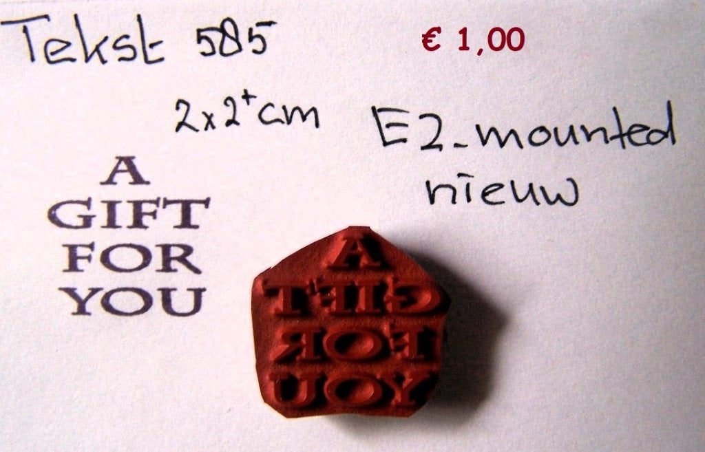 Tekst 585 EZ-mounted stempel, Hobby en Vrije tijd, Stempelen, Ophalen of Verzenden, Nieuw, EZ-mounted stempel