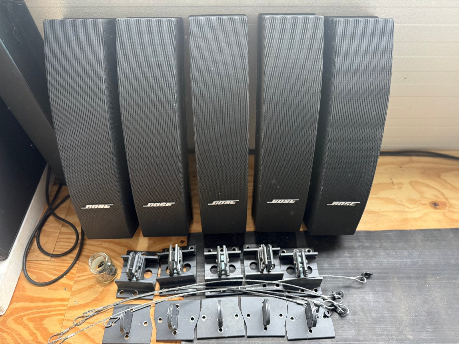 5x Bose 502 Panaray met controller 502C amp mixer beugels, Ophalen, Zo goed als nieuw, Bose