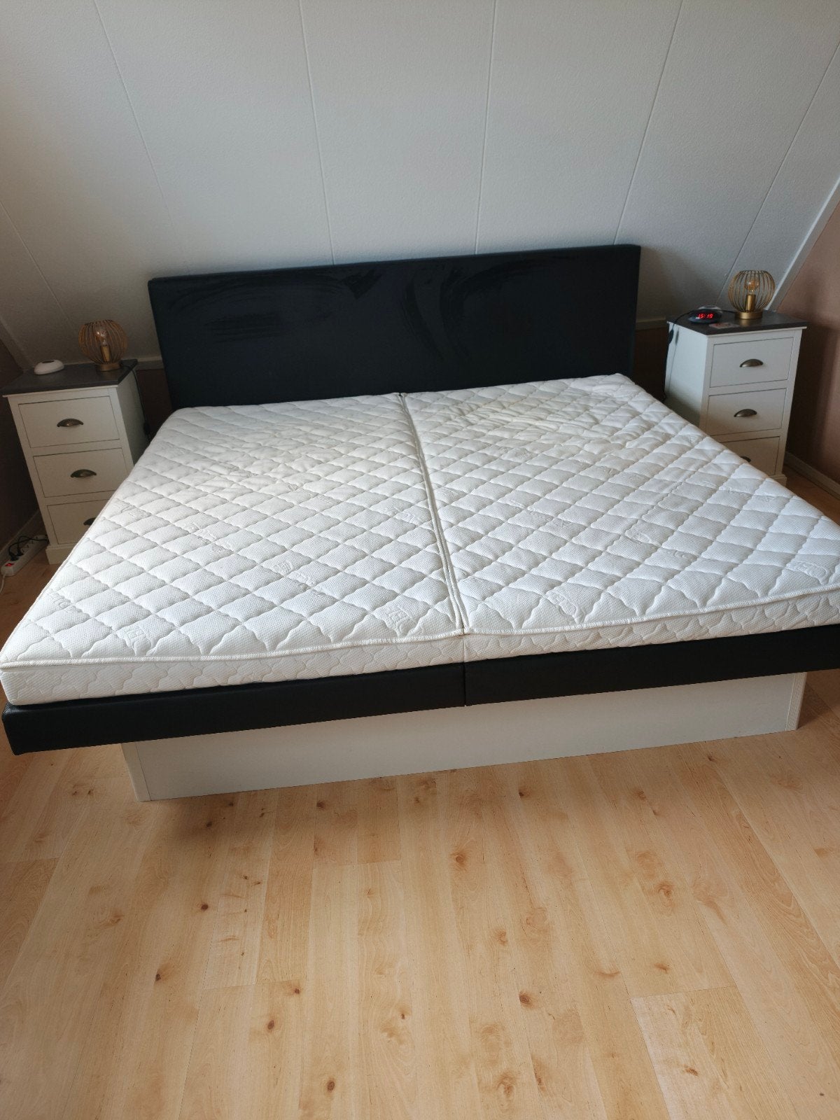 Compleet waterbed 2x2m met recente waterzakken en regelaar, Huis en Inrichting, Ophalen, Tweepersoons, Overige maten, 200 cm