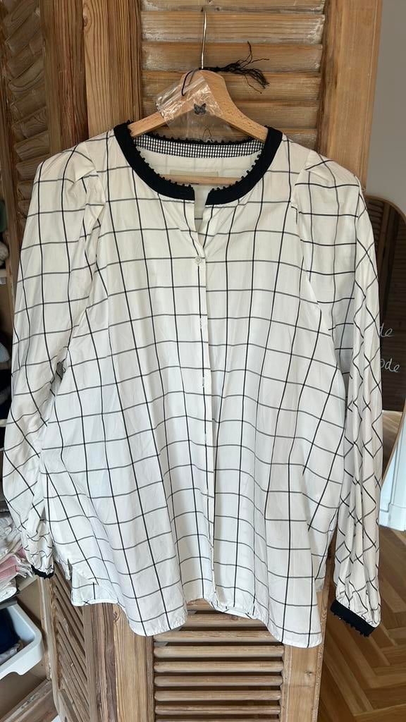 Max Mara Weekend blouse wit zwart nieuw, Ophalen of Verzenden, Nieuw, Maat 38/40 (M), Wit
