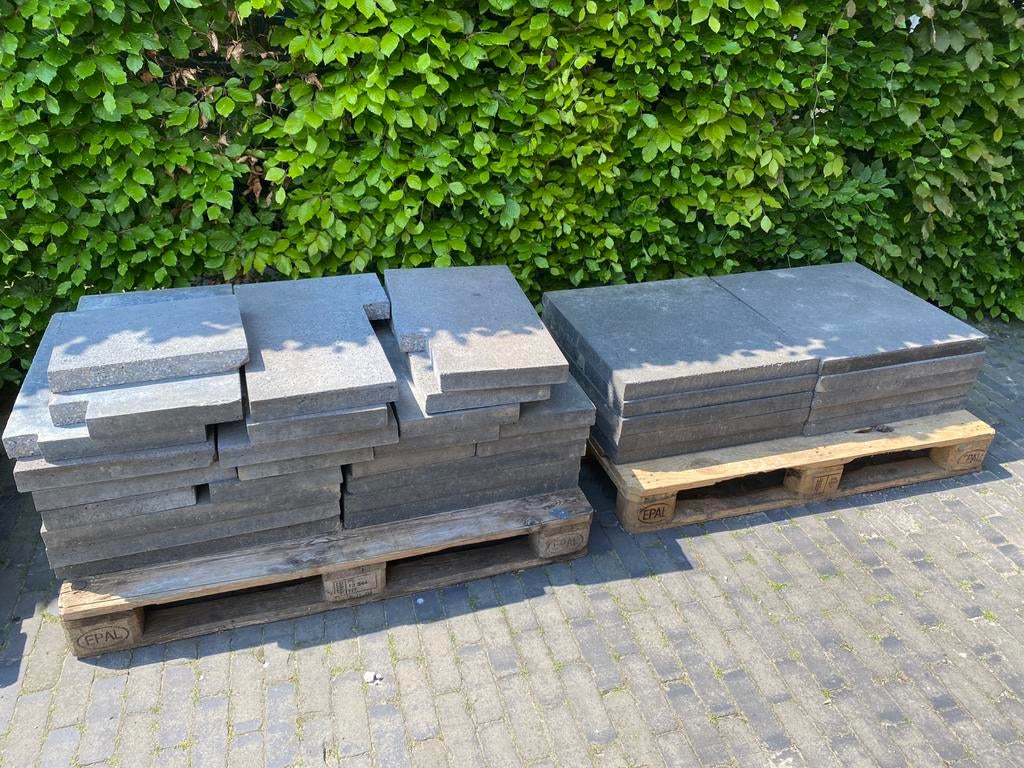 Schellevis tegels 60 x 60, Ophalen, Zo goed als nieuw, Beton, Terrastegels