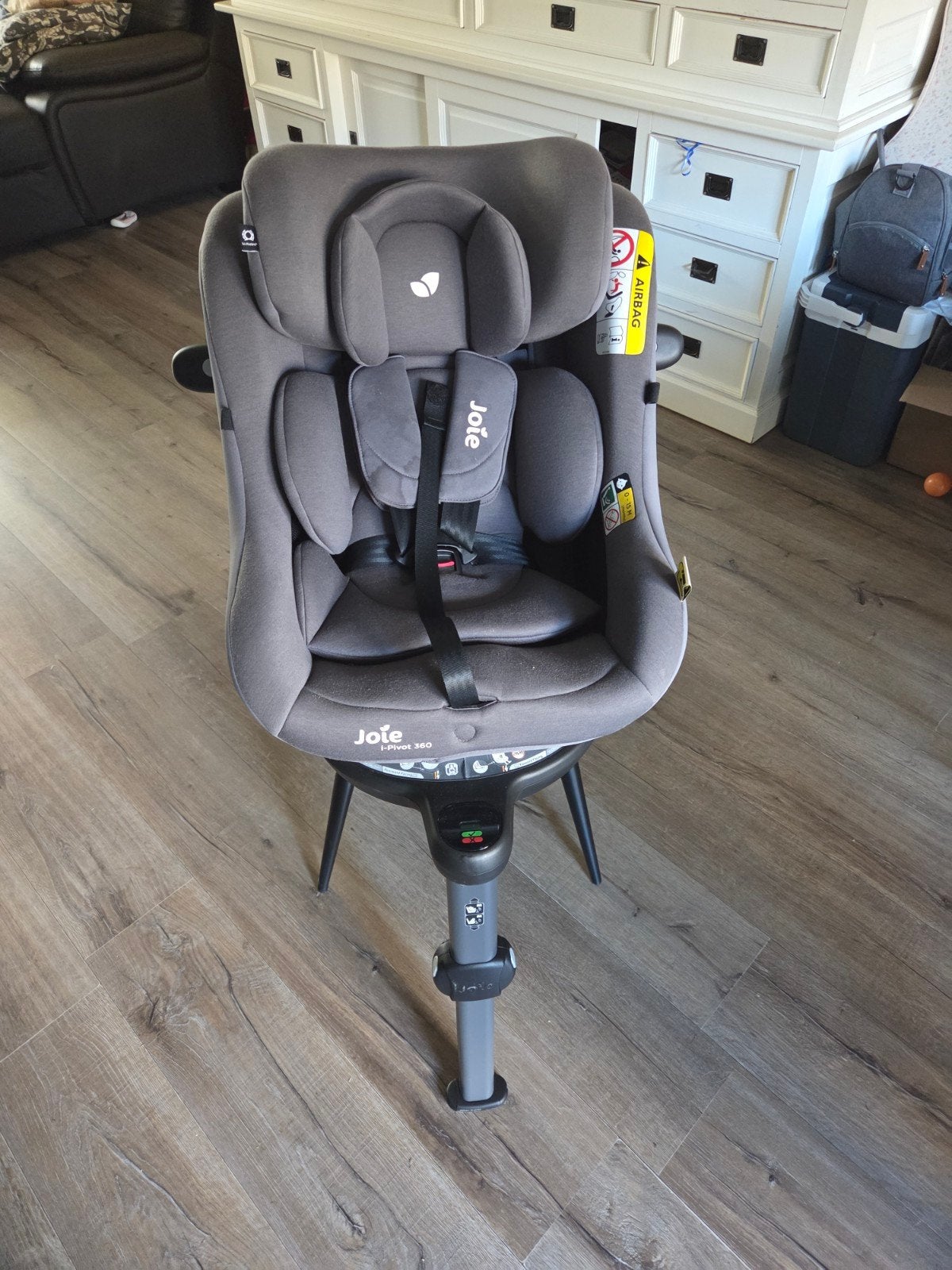 Joie i-Pivot 360 autostoel, Verstelbare rugleuning, 0 t/m 18 kg, Zo goed als nieuw, Isofix
