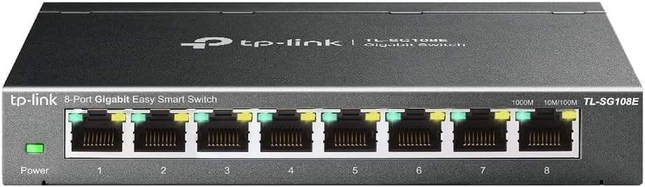 TP-Link TL-SG108E 8-poorts Gigabit Easy Smart Switch, Ophalen of Verzenden, Zo goed als nieuw