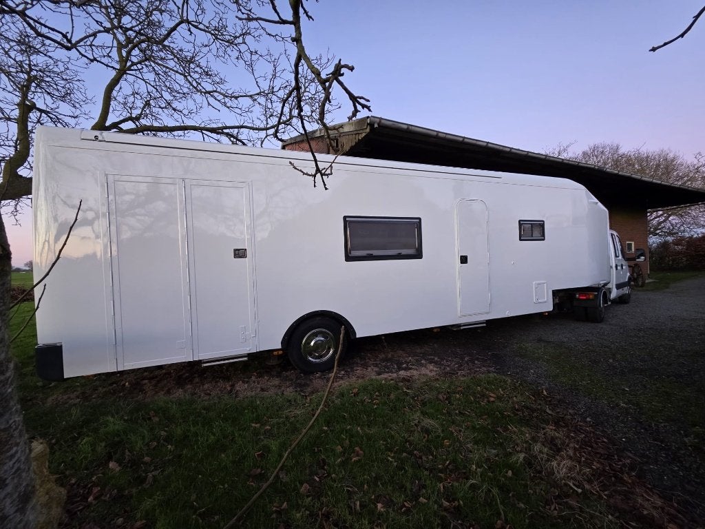 Iveco BE combi oplegger werkplaats camper kart motor cross, Auto's, Achterwielaandrijving, Zwart, 4 cilinders, Leder en Stof