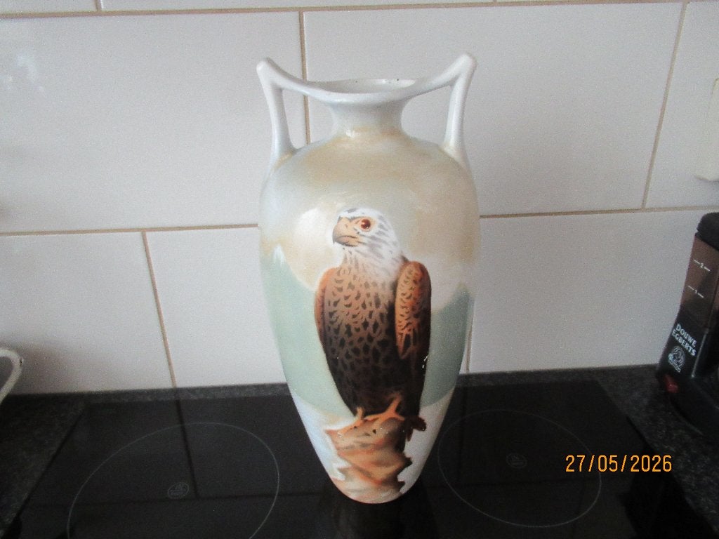 JUGENDSTIL VAAS-VALK- SOCIETY SYDIA EAGLE AMPHORA-MAASTRICHT, Ophalen of Verzenden